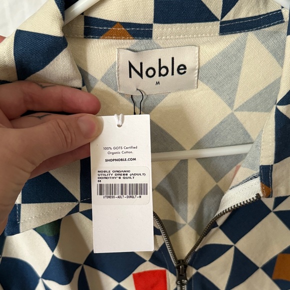 Noble Geometric Patterned Mini Dress - Blue, White, and Red - Picture 2 of 4